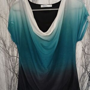 Ricki's Gradient Teal and Black Women's Blouse